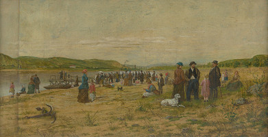 Bedřich Havránek – Pohled na Zlíchovské přístaviště 