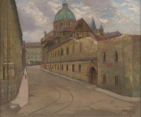 Jan Minařík – Pohled do Křižovnické ulice 