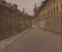 Jan Minařík – Pohled do ulice U Milosrdných 