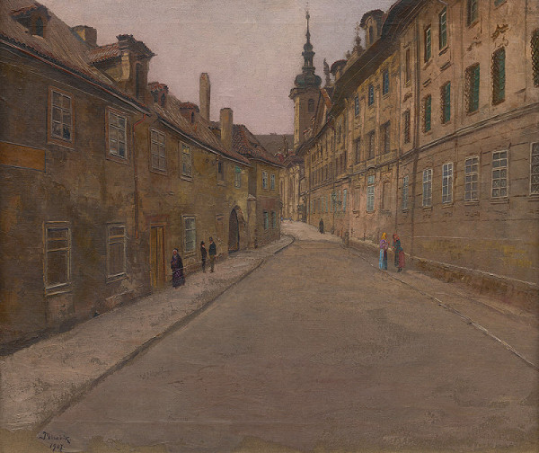 Jan Minařík – Pohled do ulice U Milosrdných