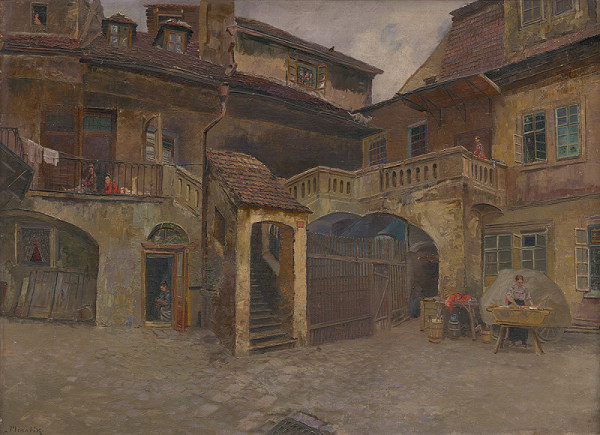 Jan Minařík – Dvůr domu čp. 819 na Starém Městě pražském 