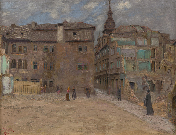 Jan Minařík – Pohled do Rabínská ulice 