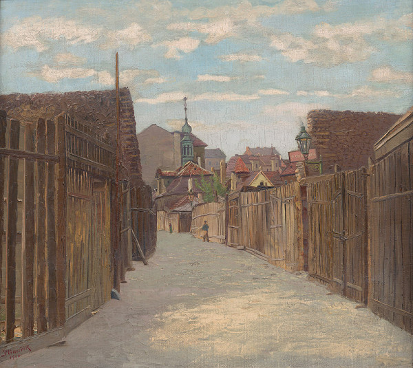 Jan Minařík – Pohled do Podskalské ulice 