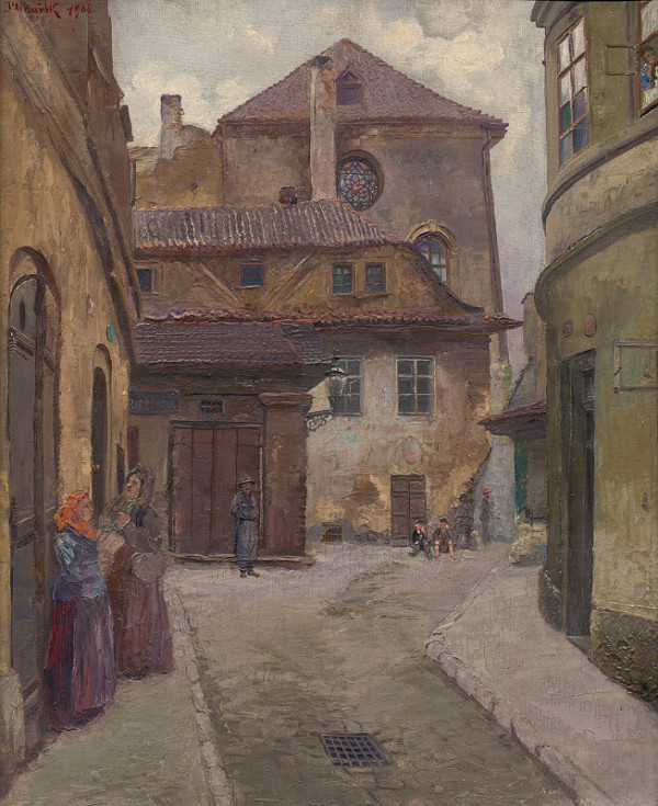 Jan Minařík – Pohled do Masařské ulice od východu 