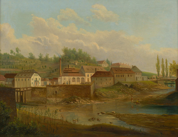 Vilém Ströminger – Pohled na Libeň u ústí Rokytky 