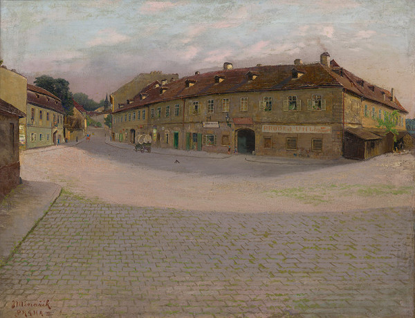 Jan Minařík – Pohled do Lužické ulice (dnes U lužického semináře) 
