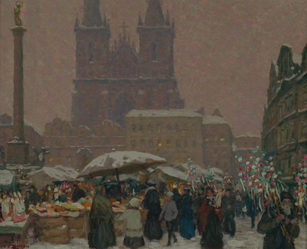 Tavík František Šimon – Mikulášský trh na Staroměstském náměstí 