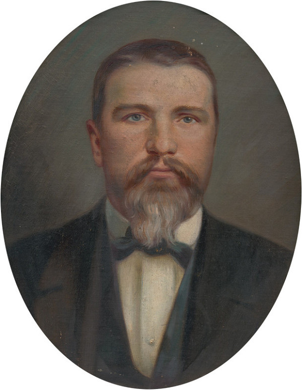 Neznámy autor – Portrét Václava Jirmuse, druhého předsedy Občanské záložny v Karlíně 