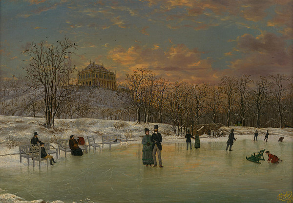 Neznámy autor – Kluziště v Královské oboře 