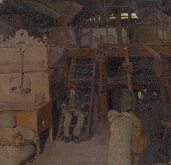 Josef Štolovský – Pohled do mlýnice Staroměstských mlýnů 