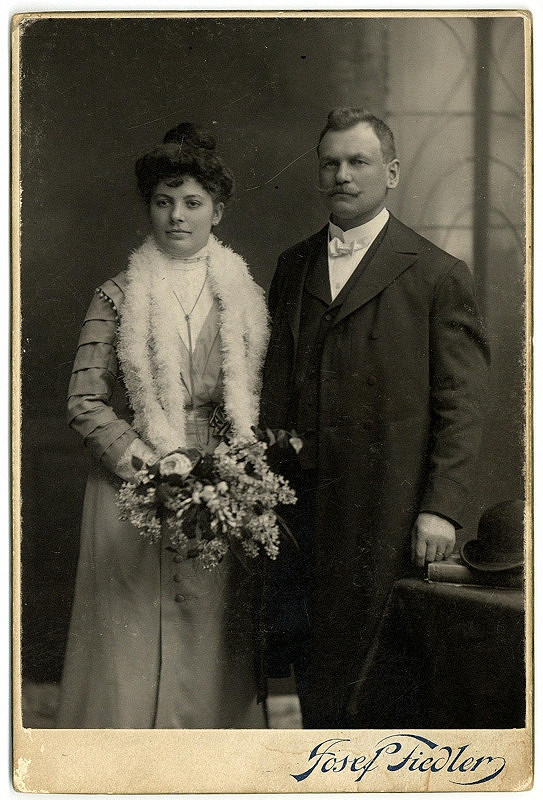 Josef Fiedler – bez názvu (portrét muže a ženy) 