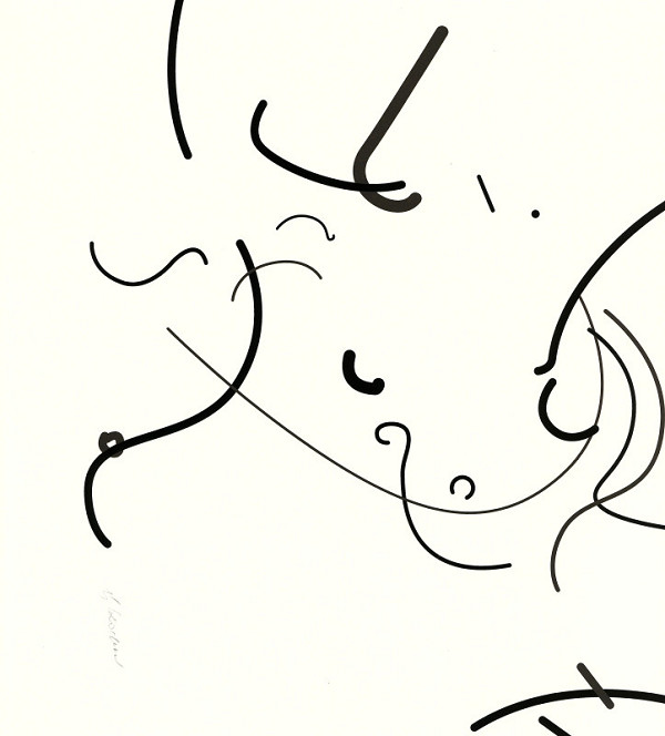 Zdeněk Sýkora – bez názvu (ilustrace k bibliofilii Poezie, struktury, linie) 