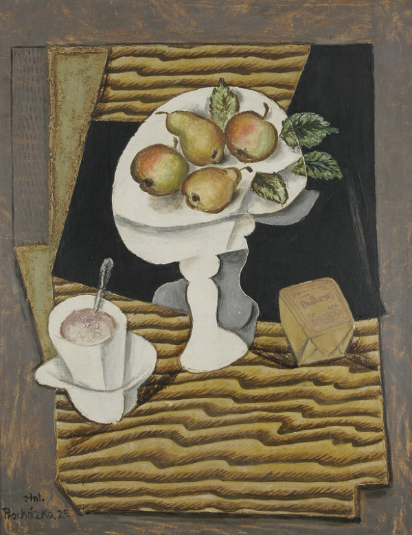 Antonín Procházka – Zátiší s ovocem a bulharským tabákem 