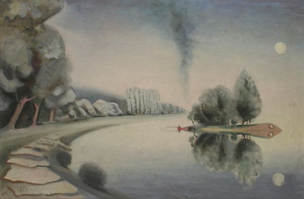 Jiří Krejčí – Krajina s rybářem 