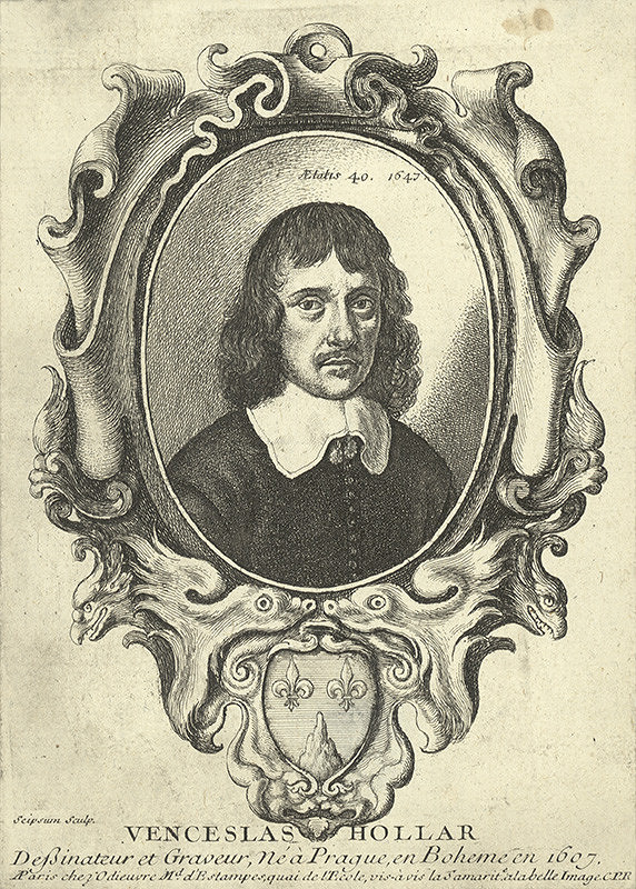 Václav Hollar – Wenceslaus Hollar – Autoportrét v kartuši 