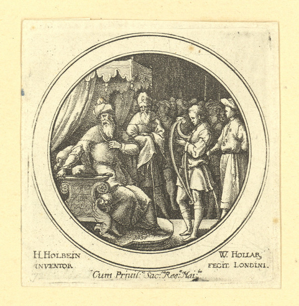 Václav Hollar – David před Saulem, podle Hanse Holbeina 