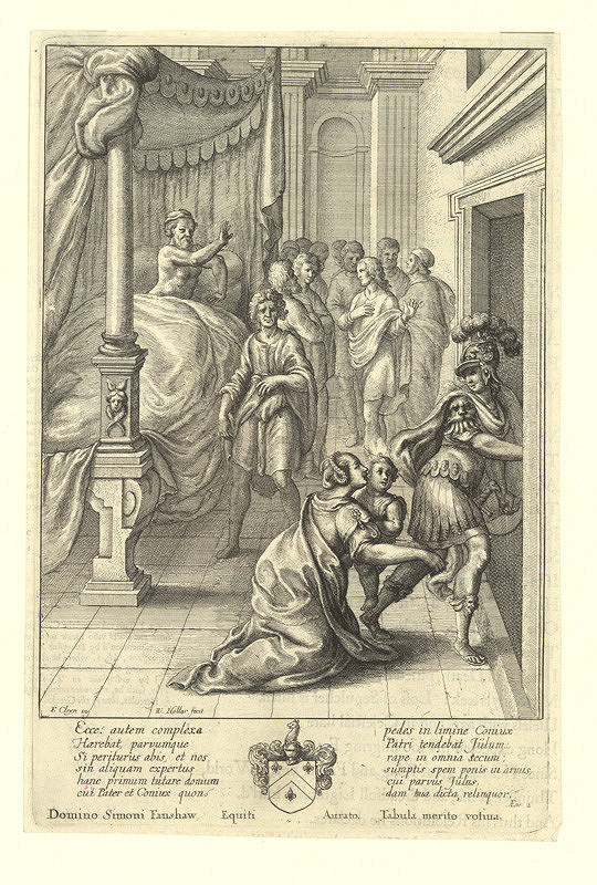 Václav Hollar – Aeneas v Troji, podle Francise Cleyna 