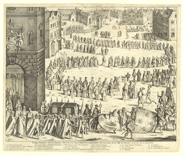 Václav Hollar – Pohřební průvod J. B. Taxise 