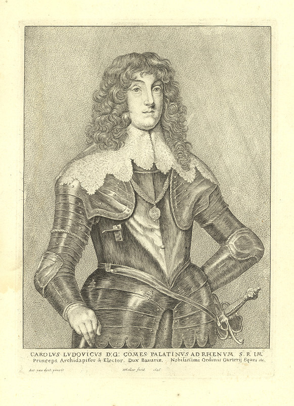 Václav Hollar – Karel Ludvík Falcký, podle Anthonise van Dycka 