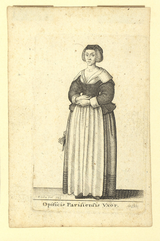 Václav Hollar – Opificis Parisiensis Vxor / Manželka pařížského řemeslníka 