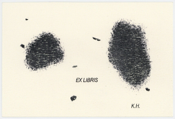 Miloš Kim Houdek – Ex libris K. H., z cyklu Pití čaje ve volné krajině 