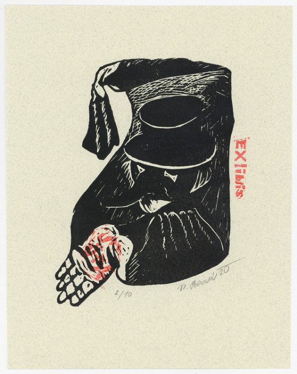 Vladimíra Pechová – Ex libris S. J. – M. A. (Simon Jean – Marie Allain) 