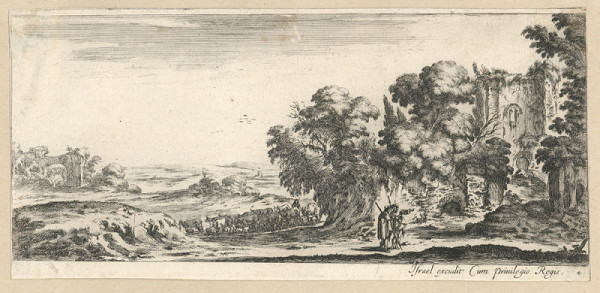 Stefano della Bella – Krajina se zříceninou (podle J. Callota) 