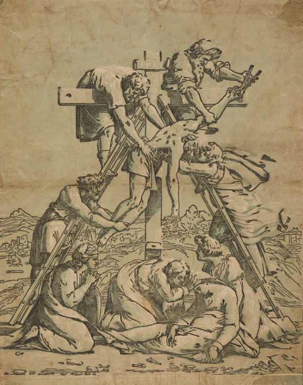 Ugo da Carpi – Snímání z kříže (podle Raffaela) 