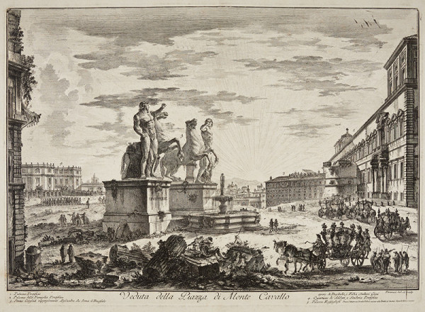 Giambattista Piranesi – Náměstí Monte Cavallo v Římě 