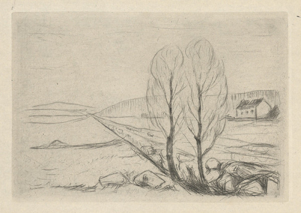 Edward Munch – Krajina se dvěma stromy 