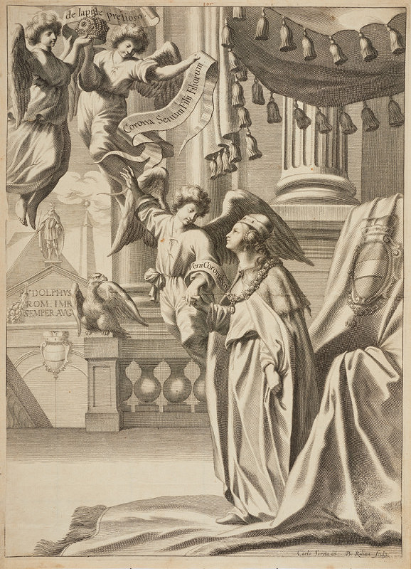 Bartholomäus Kilian – Nebeská korunovace Anežky České (podle Karla Škréty) 