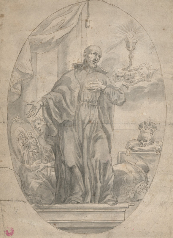 Český kreslíř počátku 18. století – Sv. František Borgia 