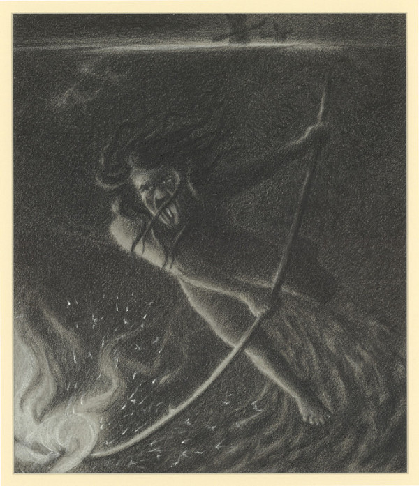 Karel Hlaváček – Et tout est effrayant lorsqu´on y songe (ilustrace z cyklu Prostibolo duše) 