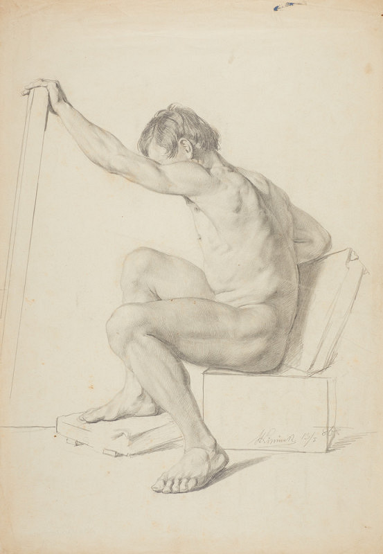 Hipolit Lipiński – Akt sedícího muže 