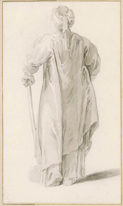 Jacob de Wit – Muž v turbanu s holí 