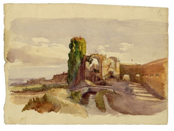 Josef Vojtěch Hellich – Italská krajina s viaduktem 