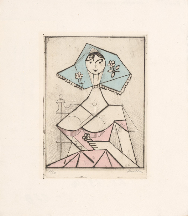 Ľudovít Fulla – Dievča s kvietkom 