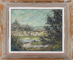 Ján Šandora – Trenčín-pohľad od Skalky 