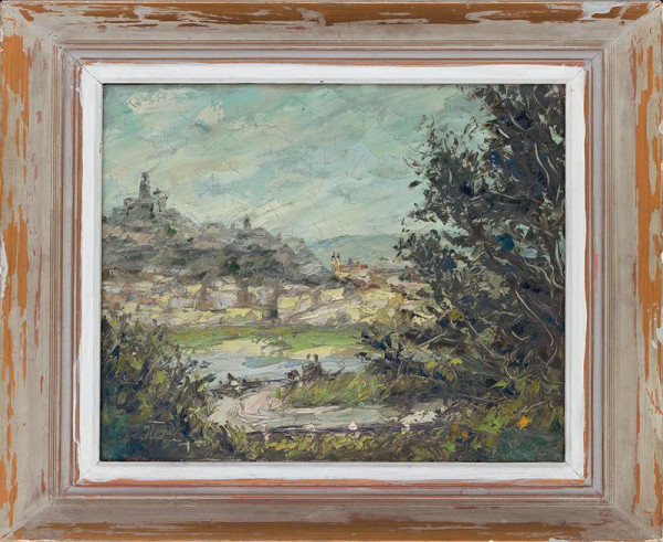 Ján Šandora – Trenčín-pohľad od Skalky 