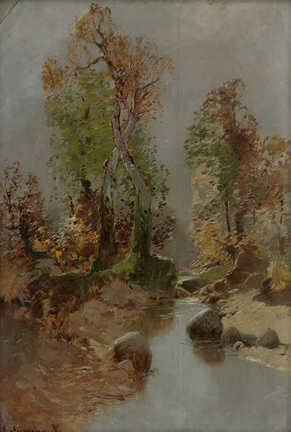 Zolo Palugyay – Krajinka s listnatými stromami 