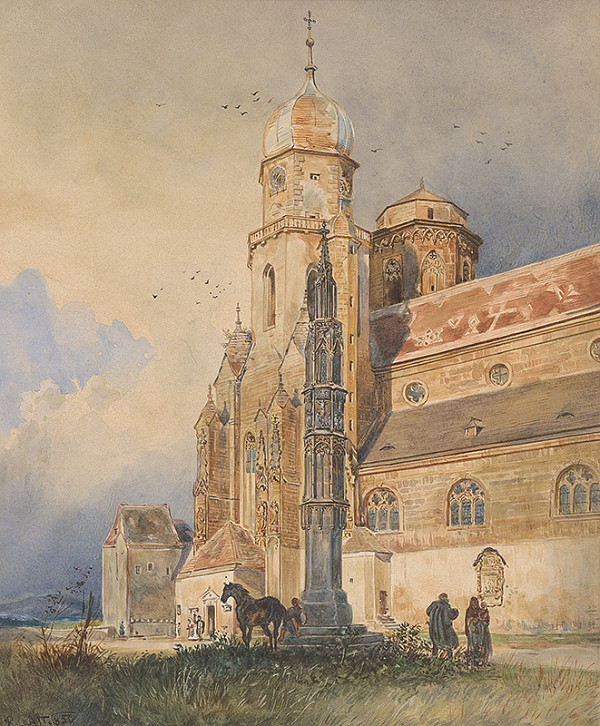 Rudolf Alt – Chrám v Klosterneuburgu 