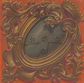 Monogramista G.St.G., Gabriela Eleonora Jozefa Saint-Genois – Erb rodu Saint Genois v dekoratívnej kartuši 