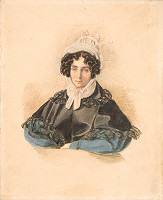 Eleonore Auegg-Dilg – Portrét dámy v čepci 