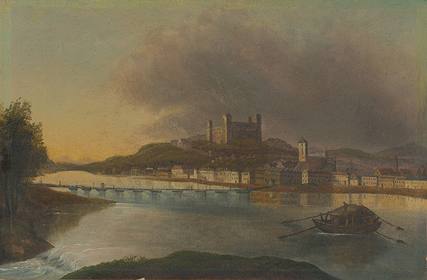 Stredoeurópsky maliar z 1. polovice 19. storočia – Pohľad na Bratislavu z Petržalky 