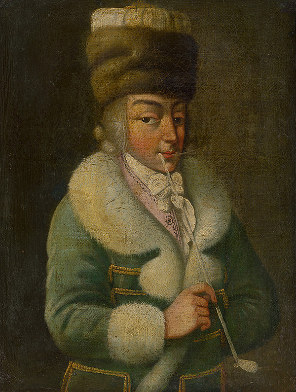 Stredoeurópsky maliar z konca 18. storočia – Fajčiaci muž 