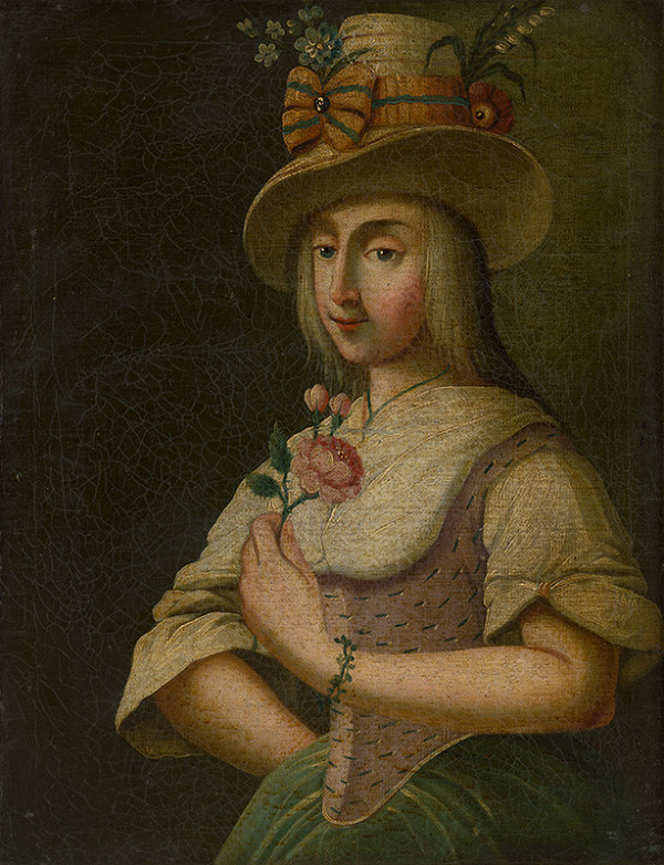 Stredoeurópsky maliar z konca 18. storočia – Dáma s ružou 