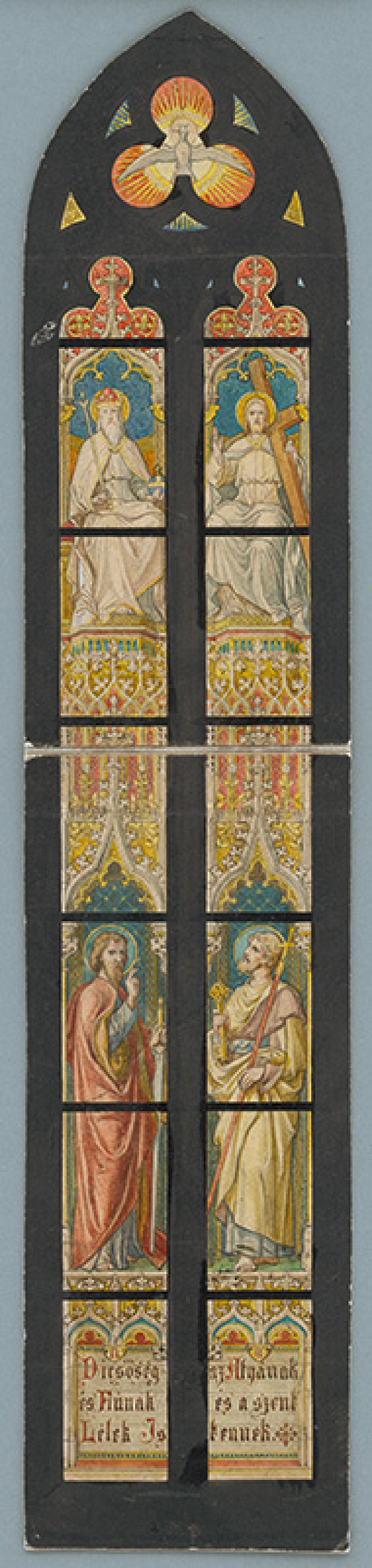 Stredoeurópsky autor z 19. storočia – Okno s vitrážou nad južnou bránou Dómu sv. Martina v Bratislave 