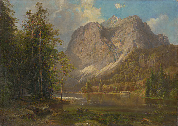 Charles A. Bool – Horská krajina s jazerom 