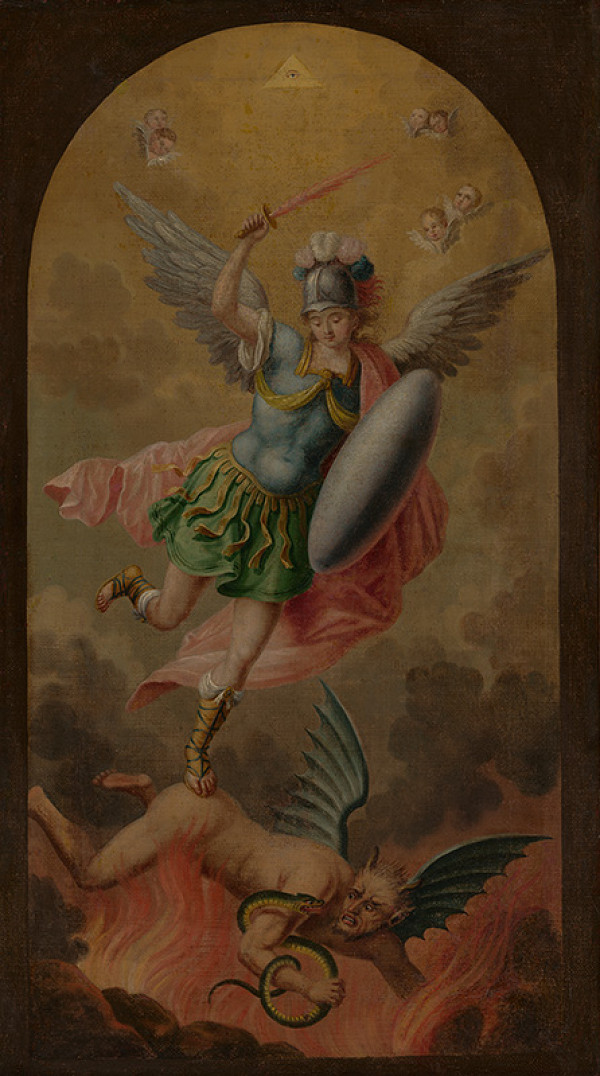 Stredoeurópsky maliar z 1. polovice 18. storočia – Archanjel Michal poráža diabla 