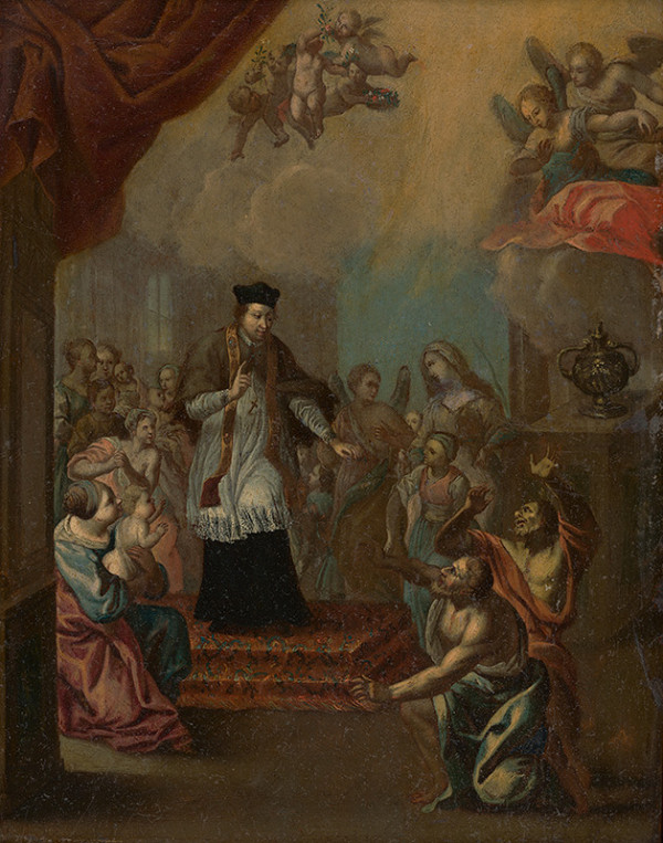 Stredoeurópsky autor z konca 17. storočia – Výjav zo života svätca 